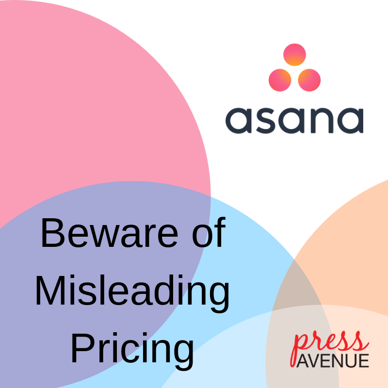 Beware Asana Misleading Pricing